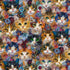 Timeless Treasures CAT CD4114 Natural Calico Cat Faces Floral Cat 100% Cotton Fabric | Quilting, Dressmaking & Craft Fabric (TT Calico Cat 2)