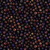 Timeless Treasures CAT CD4115 Black Colourful Cat Paw Print 100% Cotton Fabric | Quilting, Dressmaking & Craft Fabric (TT Calico Cat 3)
