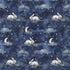 PREORDER Quirky Cottons Rabbit Clouds Night Space Stars Dark Navy (PREORDER QC Moon Bunny)