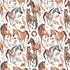 Quirky Cottons Majestic Horse Nature Animal Wild West White Remnant (22cm x 156cm QC Yee Ha!)