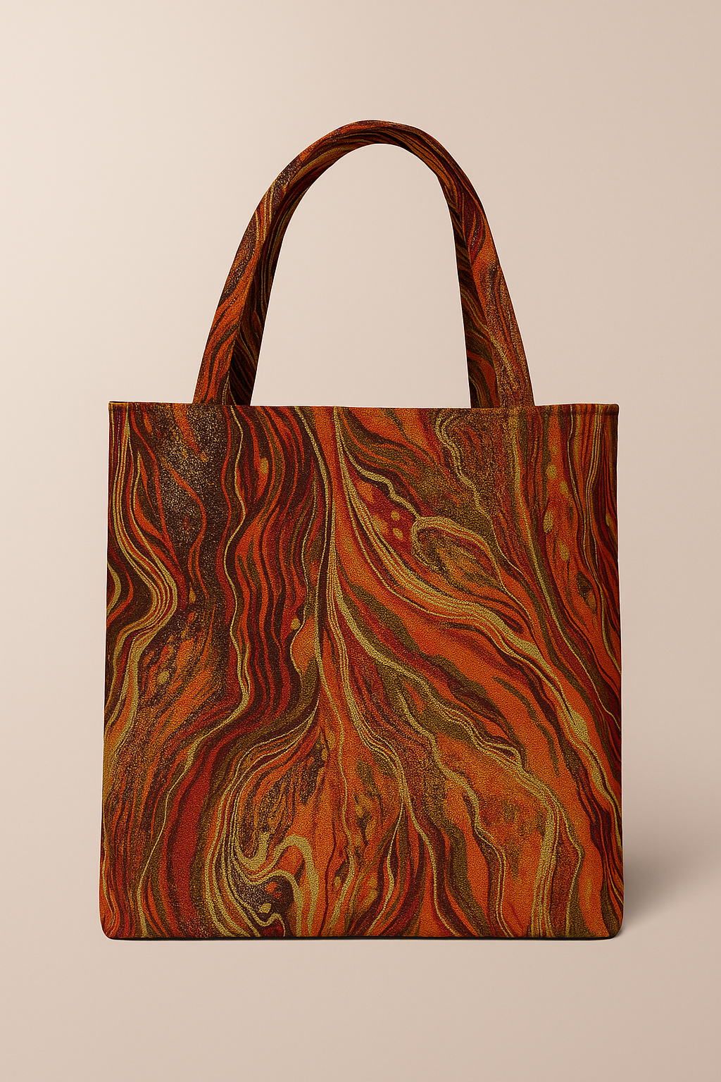 Timeless Treasures Funky Swirl Metallic Pattern Abstract Marbling Gold Rust Orange (TT Harvest Marble)
