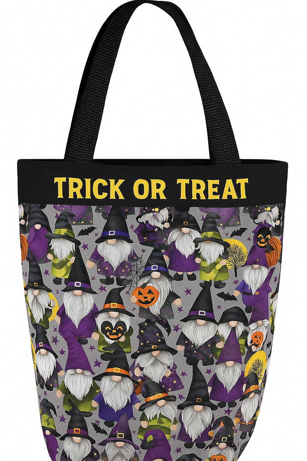 Timeless Treasures 100% Cotton Fabric Halloween Gnomes Witches Bats Pumpkins Grey (TT I Boo What I Want 2)