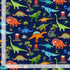 Timeless Treasures Prehistoric Dinosaur Children's Navy Remnant (31cm x 112cm TT Dinosaur Dig 1)
