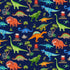 Timeless Treasures Prehistoric Dinosaur Children's Navy Remnant (31cm x 112cm TT Dinosaur Dig 1)
