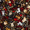 Timeless Treasures DOG CD3317 BLACK | I Love My Dog Cotton Fabric | Dog Print 100% Cotton Fabric | Quilting, Dressmaking & Craft Fabric (TT Dog's Rule 3)