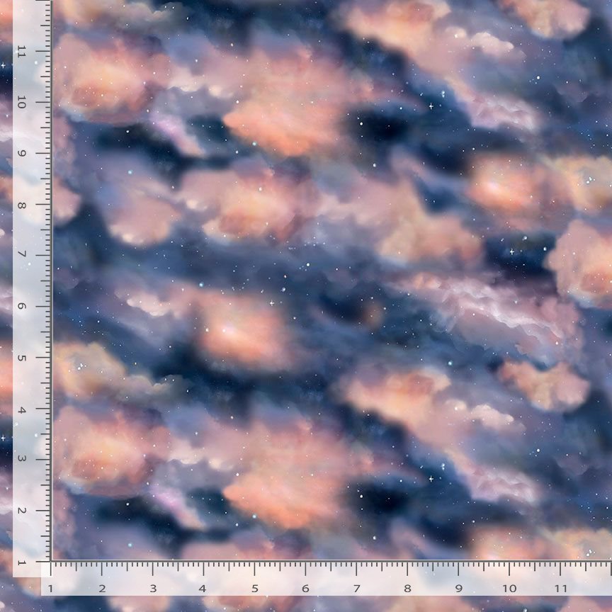 Timeless Treasures DONA CD4186 Night Celestial Cloud Dreamy Sky 100% Cotton Fabric | Quilting, Dressmaking & Craft Fabric (TT Peace & Harmony 1)