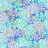 Timeless Treasures Packed Metallic Hydrangeas Blue Remnant (76cm x 112cm TT Escapade 3)