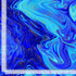 Timeless Treasures Funky Swirl Pattern Abstract Metallic Marble Blue Remnant (47cm x 112cm TT Escapade 7)