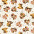 Timeless Treasures Tossed Highland Cow Farm Animal Cream Floral 100% Cotton Fabric (TT You Are My Sunshine 1)