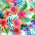 Timeless Treasures Tropical Paradise Florals Multi-Coloured (TT Hibiscus)