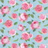 Timeless Treasures 100% Cotton Fabric Flowers Tossed Paris Pink Roses Blue (TT Belle Fleur 4)