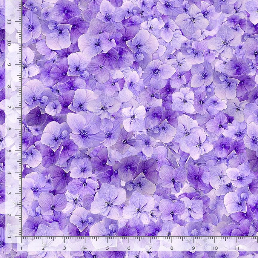 Timeless Treasures Viola Floral Packed Hydrangeas Pretty Purple Flowers Bouquet Nature (TT Garden Delight 5)