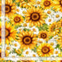 Timeless Treasures 100% Cotton Fabric Packed Daisies & Sunflowers Remnant (38cm x 112cm TT You Are My Sunshine 3)