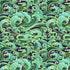 Timeless Treasures Textured Crazy Waves Pattern Metallic Green Remnant (40cm x 112cm TT Shizuka 5)