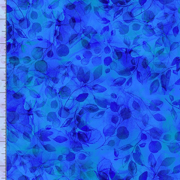 Timeless Treasures Beautiful Royal Blue Leaves Vines (TT Bellagio 4)