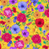 Timeless Treasures FLORA-CD4053 Yellow Floral Quilting Cotton Remnant (40cm x 112cm TT Living Color 3)