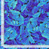 Timeless Treasures 100% Cotton Fabric Fancy Acanthus Scroll Metallic Leaves Nature Floral Blue (TT Luminous 9)
