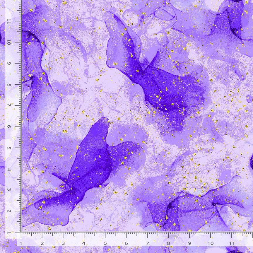 Timeless Treasures FLORA CM4108 PURPLE Watercolour Evening Glow 100% Cotton Fabric – Abstract Watercolour Paint Metallic Fabric | Quilting, Dressmaking & Craft Fabric (TT Evening Glow 8)