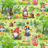 Timeless Treasures 100% Cotton Fabric Hippie Gnomes Garden Green Remnant (66cm x 112cm TT Hippie Gnomes 2)