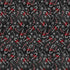 Timeless Treasures Christmas Candy Canes & Snowflakes Sweets Black Remnant (34cm x 112cm TT Frosty Delights 6)