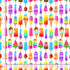 Timeless Treasures Multi-Coloured Popsicles Ice Cream Lollies White  (TT Pool Party 5)