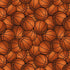 Timeless Treasures Packed Basketballs Sport Orange Remnant (41cm x 112cm TT Basketball)