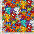 Timeless Treasures GAIL-CD6341 Multi Rainbow Cartoon Stacked Cats 100% Cotton Fabric – Novelty Cat Quilting & Craft Fabric (TT Meow You Doing? 3)
