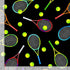 Timeless Treasures Tossed Tennis Gear Sport Black Remnant (40cm x 112cm TT Move Your Body 2)