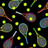 Timeless Treasures Tossed Tennis Gear Sport Black Remnant (40cm x 112cm TT Move Your Body 2)