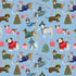 Timeless Treasures Cute Tossed Holiday Dogs In Jumpers Christmas Tree Presents Animal Blue (TT Holiday Favourites 3)