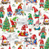 Timeless Treasures Cute Christmas Tree Decorations Gonks Quilting Gnomes Winter Scene White (TT Holiday Favourites 4)
