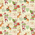 Timeless Treasures Christmas Trees Presents Music Notes Reindeer Santa Animal Cream (TT Holiday Favourites 6)