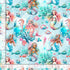 Timeless Treasures Underwater Mermaids Childrens Ocean Fish Seahorse Blue Remnant (29cm x 112cm TT Underwater Mermaids 1)