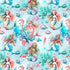 Timeless Treasures Underwater Mermaids Childrens Ocean Fish Seahorse Blue Remnant (29cm x 112cm TT Underwater Mermaids 1)