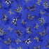 Timeless Treasures Tossed Metallic Butterflies Royal Blue Remnant (57cm x 112cm TT Moonlight 4)
