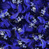 Timeless Treasures Majestic Metallic Butterfly Koi Fish Blue Remnant (26cm x 112cm TT Moonlight 6)