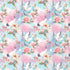 PRE-ORDER Quirky Cotton Animal Nature Wildlife Large Elegant Bird Clouds Tree Flowers Blue (PRE-ORDER QC Watercolour Cranes)