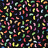 Quirky Cottons Multi-Coloured Candy Children's Sweets Treats Black Remnant (51cm x 156cm QC Jelly Beans)