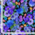 Timeless Treasures MEADOW-CD3952 Black 100% Cotton Fabric Remnant (45cm x 112cm TT Meadow Bloom 2)