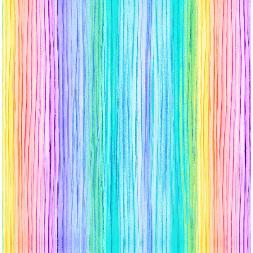 Timeless Treasures MEADOW-CD3959 Multi Pastel Stripe 100% Cotton Fabric – Colourful Striped Quilting & Craft Material (TT Meadow Bloom 8)