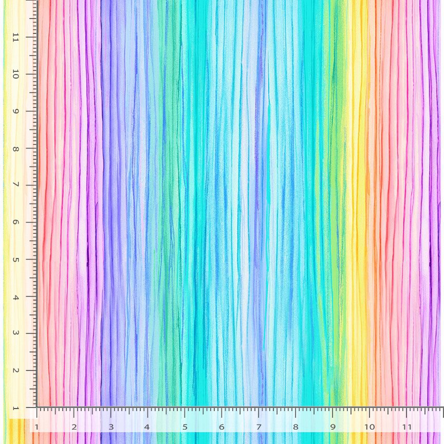 Timeless Treasures MEADOW-CD3959 Multi Pastel Stripe 100% Cotton Fabric – Colourful Striped Quilting & Craft Material (TT Meadow Bloom 8)