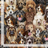Timeless Treasures 100% Cotton Fabric Dog Breeds Chihuahua Golden Retriever German Shepherd Brown (TT Packed Dogs Portrait)