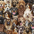 Timeless Treasures 100% Cotton Fabric Dog Breeds Chihuahua Golden Retriever German Shepherd Brown (TT Packed Dogs Portrait)
