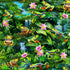Timeless Treasures Frogs In The Rainforest Waterfall Amphibian Green Remnant (21cm x 112cm TT Tropical 2)