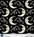 P & B Textiles MMAS 6262 K Midnight Masquerade Moon Face Halloween Black Quilting 100% Cotton Fabric for Sewing & Crafts (PB Midnight Masquerade 1)