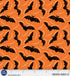 P & B Textiles MMAS 6263 O Midnight Masquerade Black Bats Halloween Orange Quilting 100% Cotton Fabric for Sewing & Crafts (PB Midnight Masquerade 2)