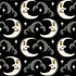 P & B Textiles MMAS 6262 K Midnight Masquerade Moon Face Halloween Black Quilting 100% Cotton Fabric for Sewing & Crafts (PB Midnight Masquerade 1)