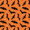 P & B Textiles MMAS 6263 O Midnight Masquerade Black Bats Halloween Orange Quilting 100% Cotton Fabric for Sewing & Crafts (PB Midnight Masquerade 2)
