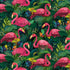 Timeless Treasures NATURE CD4557 Flamingos On Tropical Leaves Green 100% Cotton Fabric | Quilting, Dressmaking & Craft Fabric (TT Paradise Found 1)
