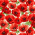 Timeless Treasures Large Poppy Floral Cream Remnant (46cm x 112cm TT Poppy Passion 2)